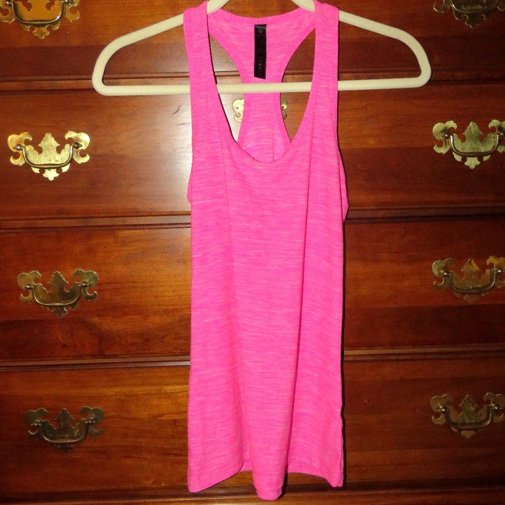 90 Degree by Reflex Pink Spacedye Racerback Tank Top XS